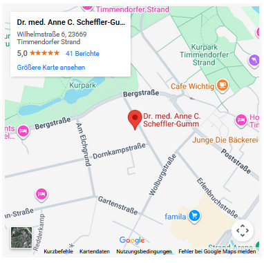 Karte zur Frauenarztpraxis
